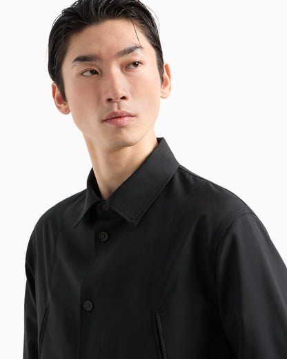 Super light wool shirt jacket