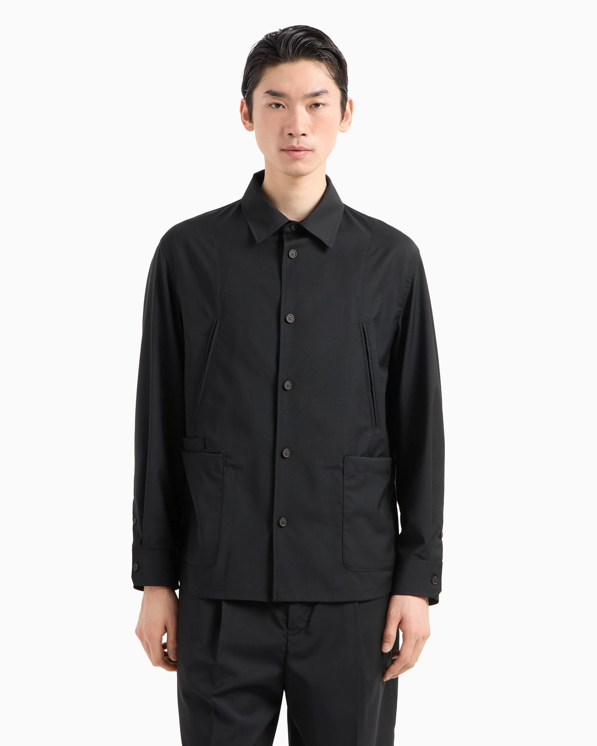 Super light wool shirt jacket