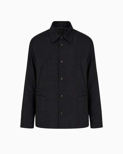 Super light wool shirt jacket