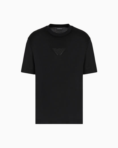 ASV Clubwear T-shirt in a Lyocell blend jersey with an eagle patch and rhinestones