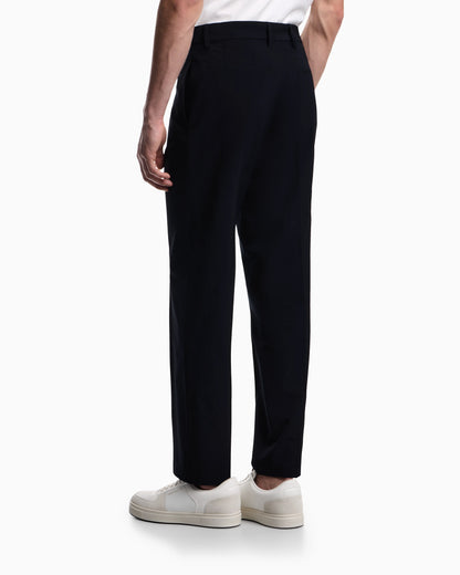Nylon viscose blend trousers