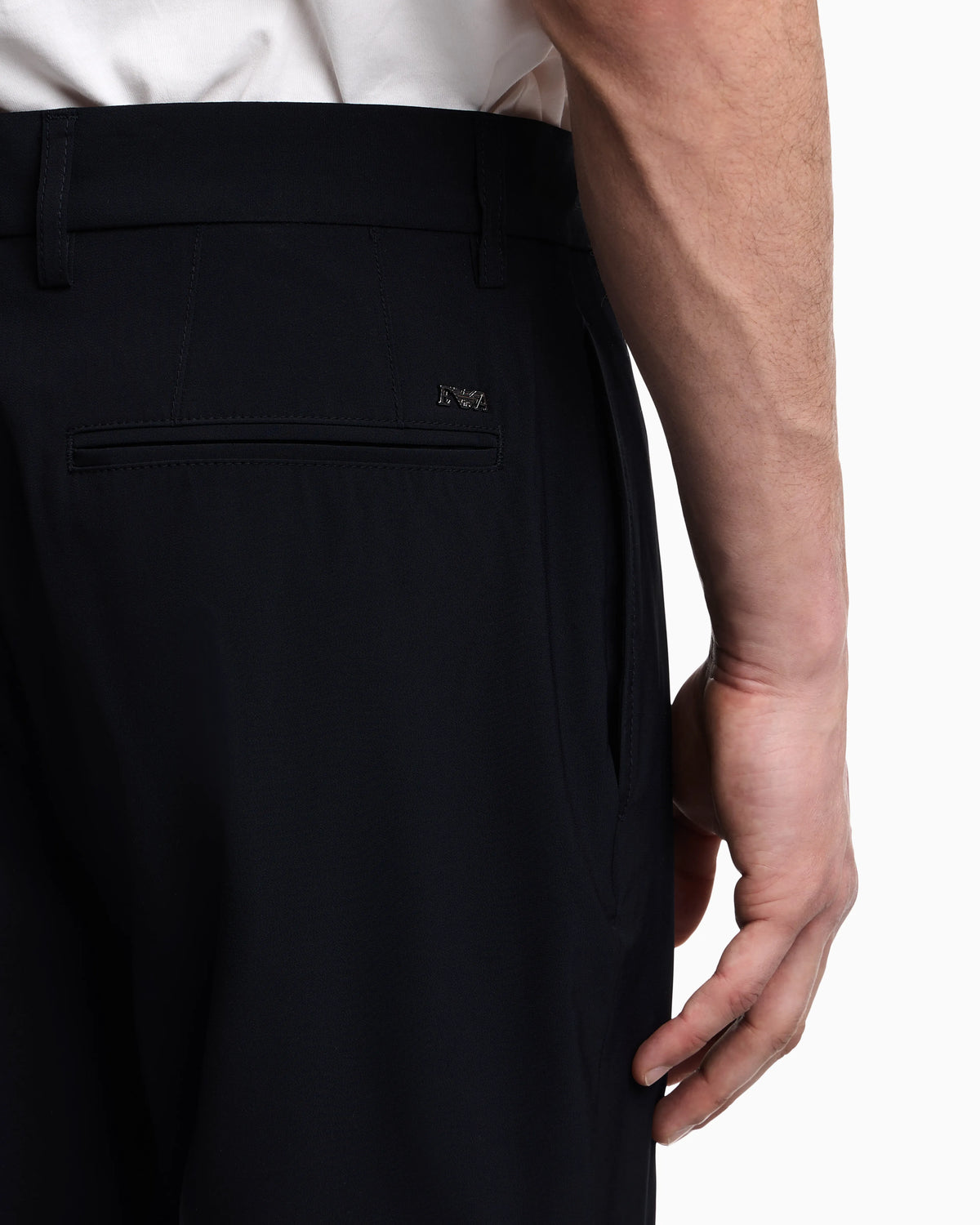 Nylon viscose blend trousers