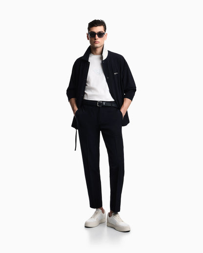Nylon viscose blend trousers