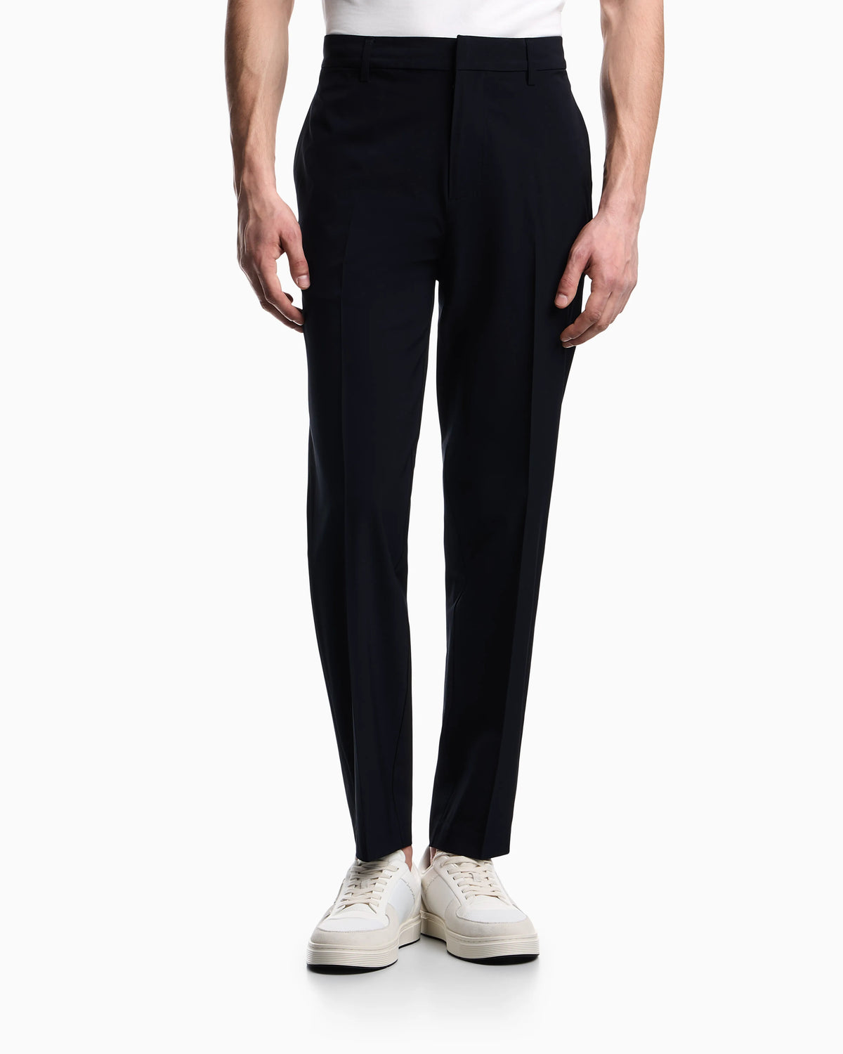 Nylon viscose blend trousers