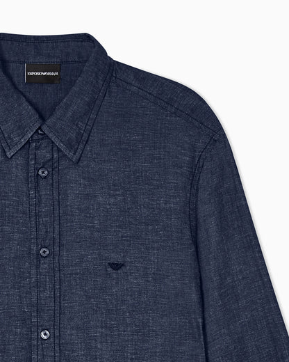 Lyocell-blend chambray shirt