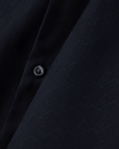 Shirt in lyocell jacquard with a regular fit