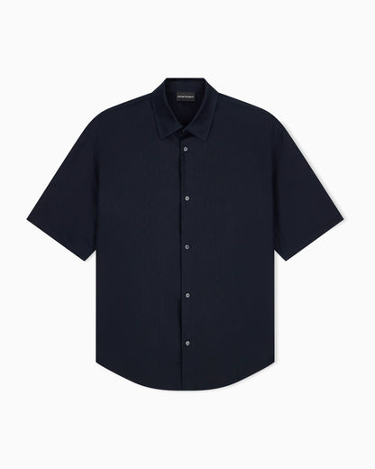 Shirt in lyocell jacquard with a regular fit