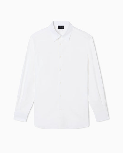 Jacquard shirt with all-over lettering