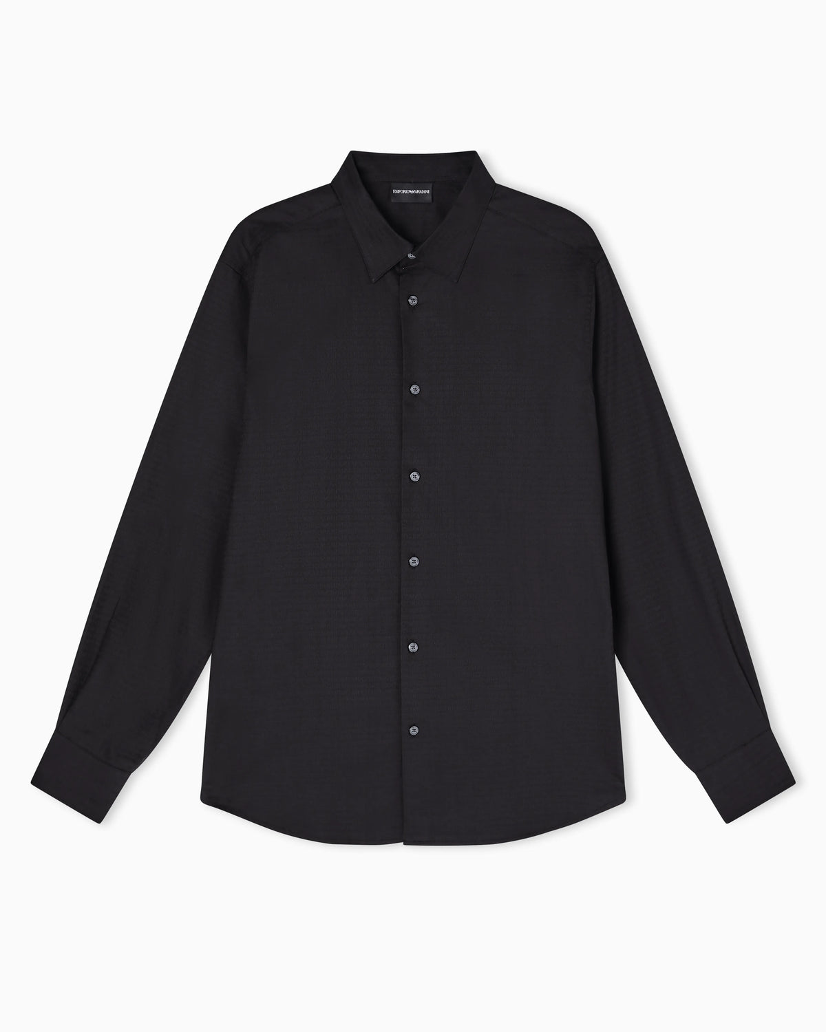 Jacquard shirt with all-over lettering