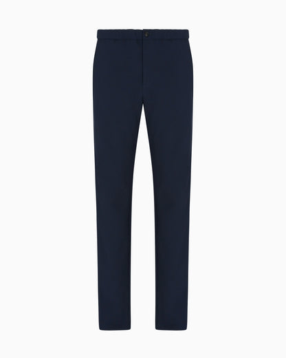 Icon 3D piqué-effect crêpe jersey trousers