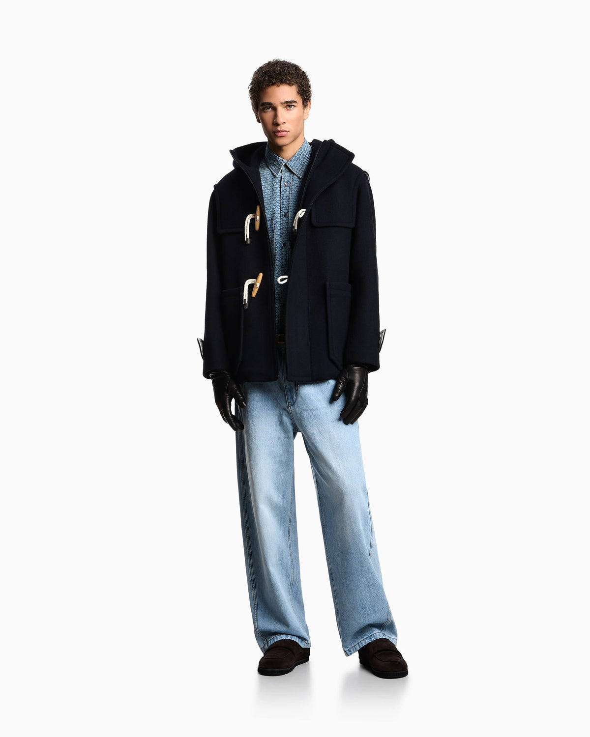 J80 baggy twist-fit, stone-washed denim jeans