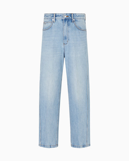 J80 baggy twist-fit, stone-washed denim jeans