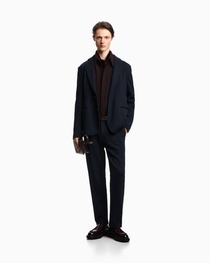 Jacquard double jersey knit chinos