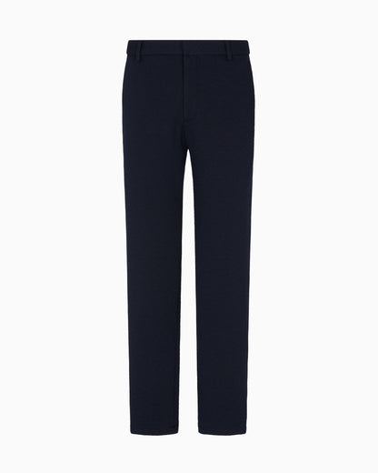 Jacquard double jersey knit chinos