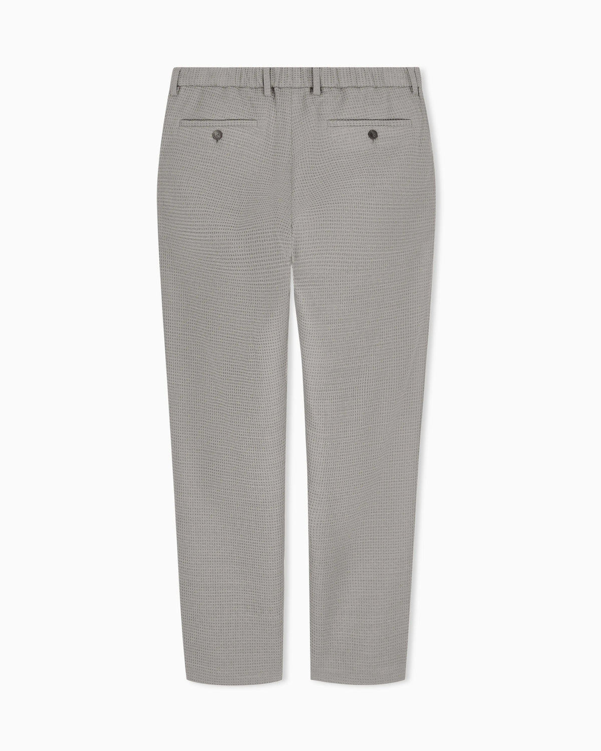 3D waffle-effect wool-jersey trousers