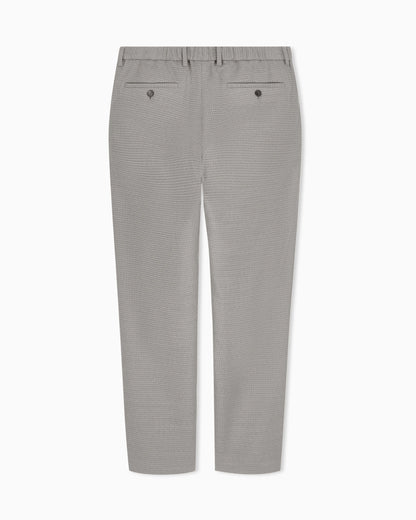 3D waffle-effect wool-jersey trousers