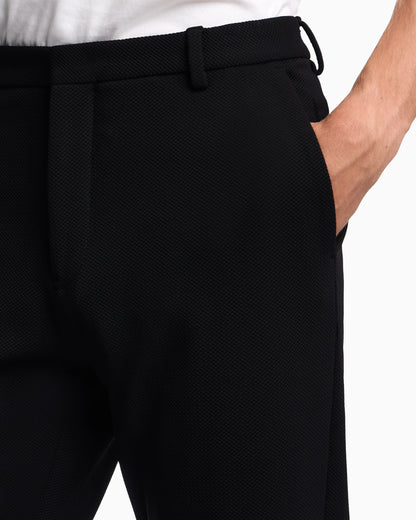 Trousers in techno jersey pique