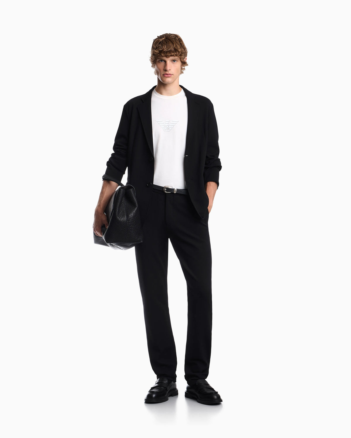 Trousers in techno jersey pique