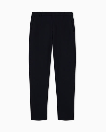 Trousers in techno jersey pique
