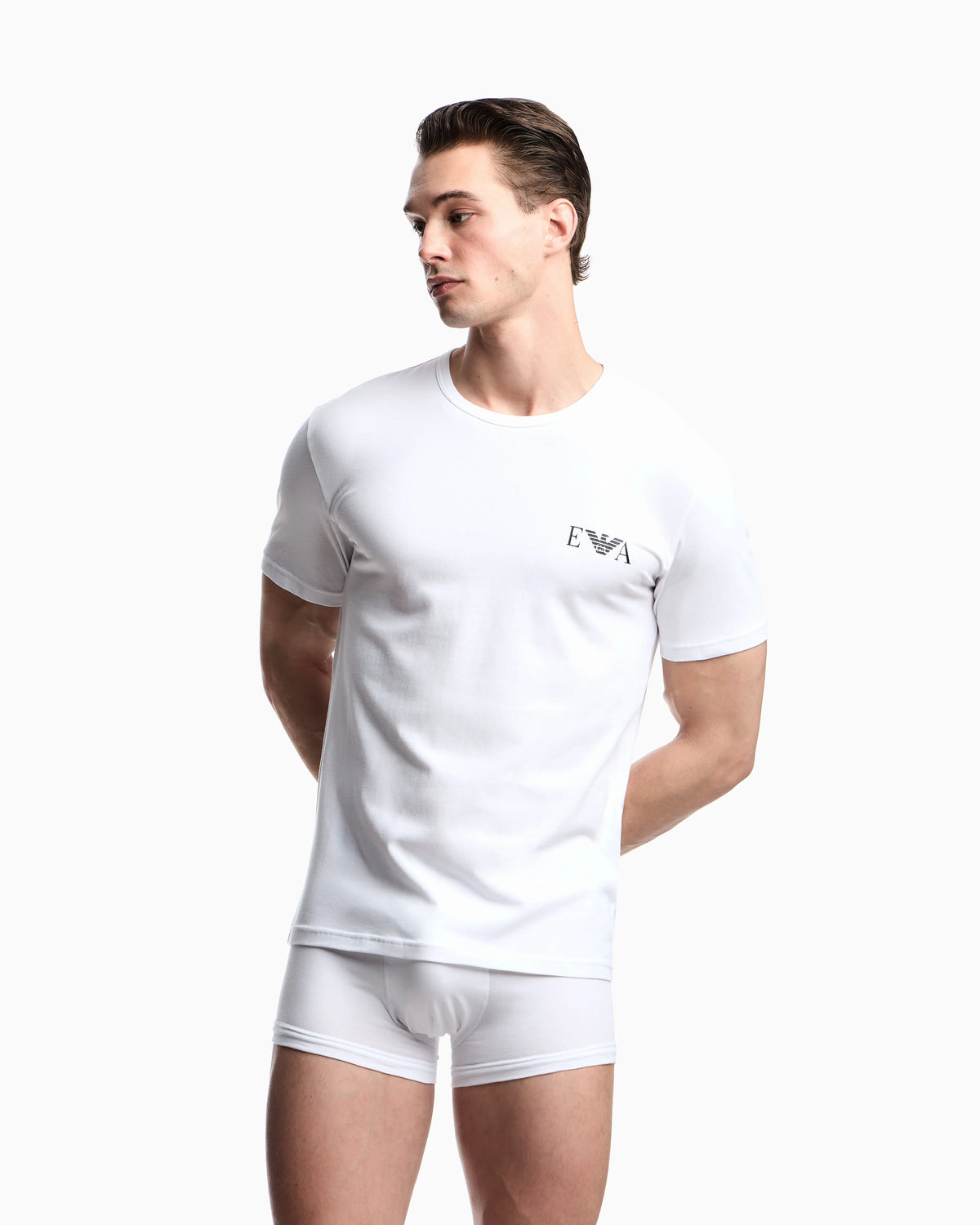 Short sleeve t-shirt 2-pack in stretch jersey Essential