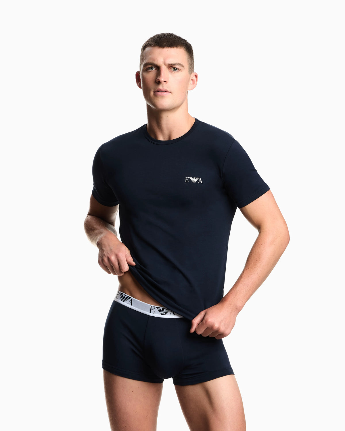 Short sleeve t-shirt 2-pack in stretch jersey Essential