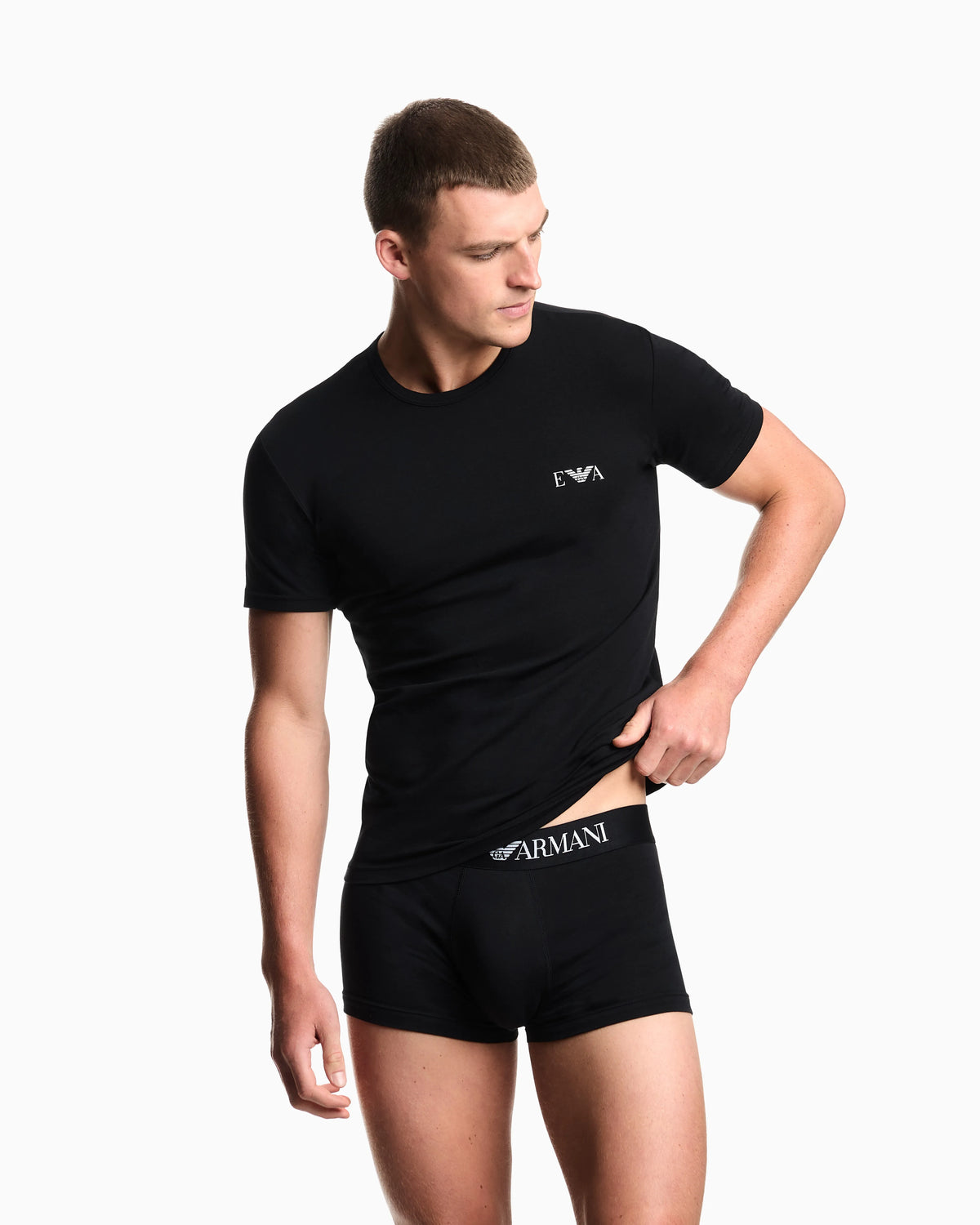 Short sleeve t-shirt 2-pack in stretch jersey Essential