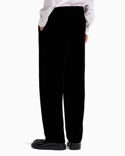 Icon smooth velvet trousers