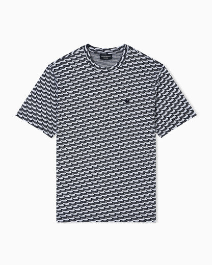 Logo jumper in cotton with optical pattern Capsule Icon