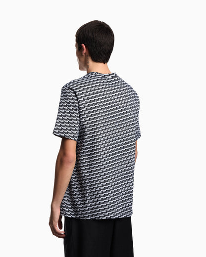 Logo jumper in cotton with optical pattern Capsule Icon