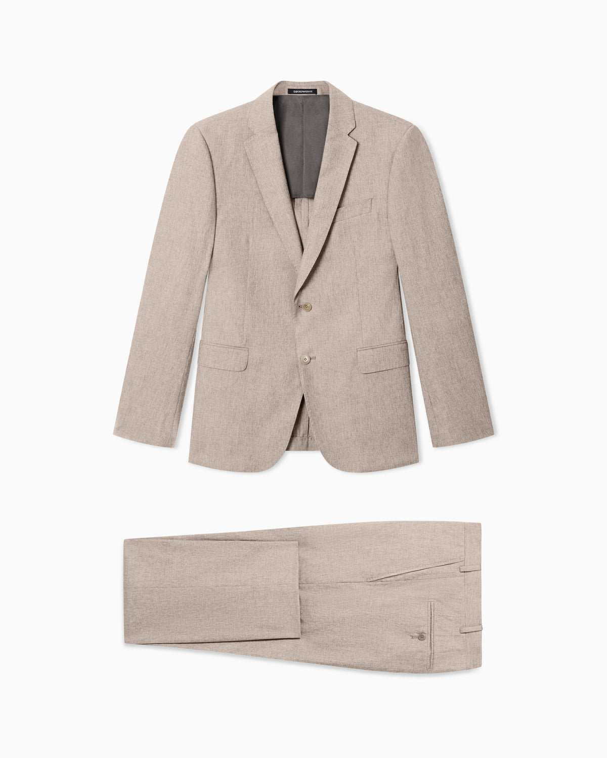 Light wool cloth single-breasted suit with printed yarn