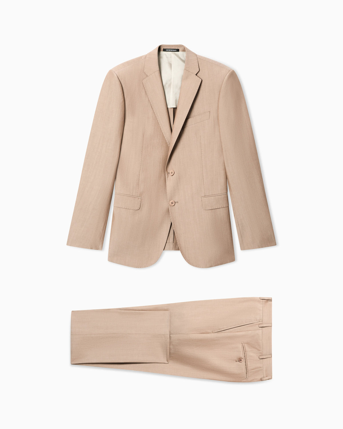 Single-breasted poplin suit with a Solaro effect