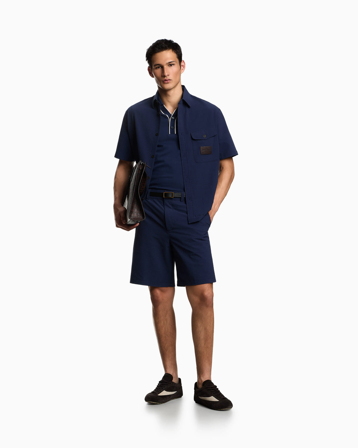 Piqué polo shirt with contrasting edges
