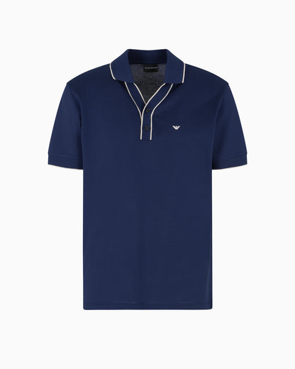 Piqué polo shirt with contrasting edges