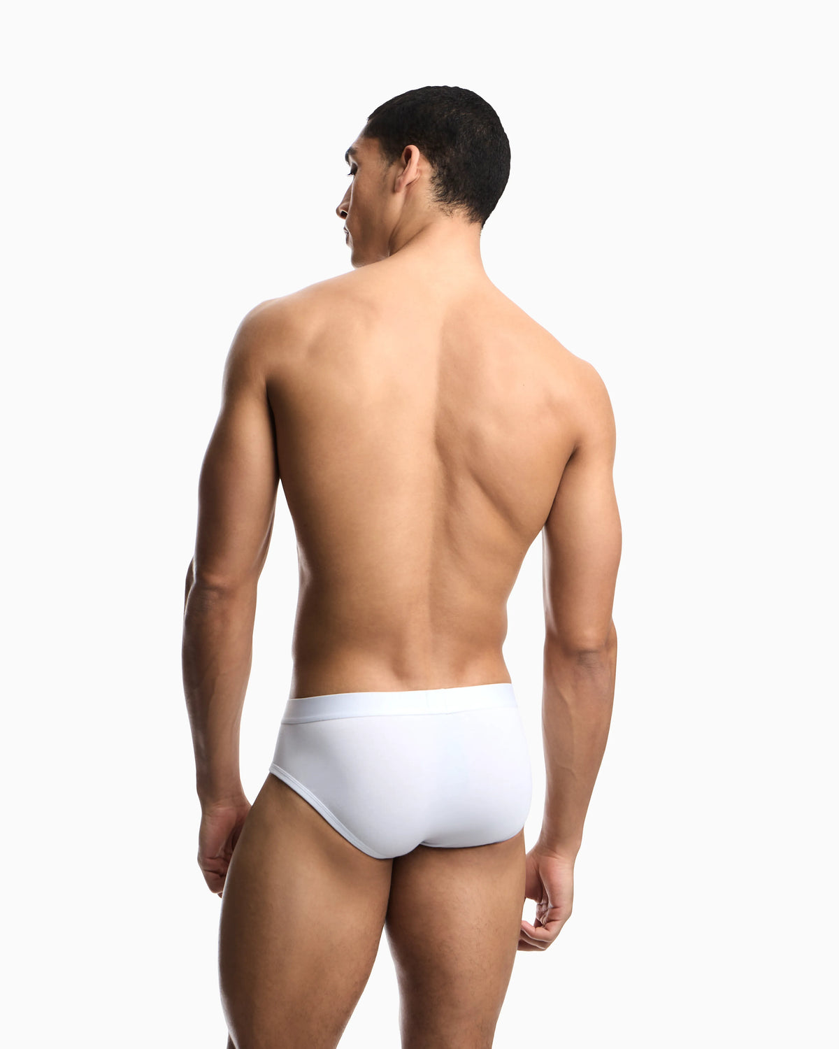 Three-pack of cotton jersey briefs with logo label