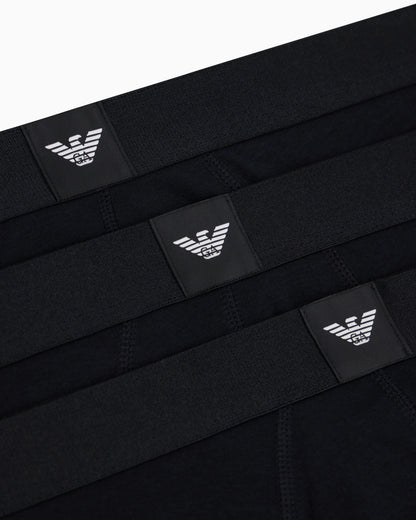 Three-pack of cotton jersey briefs with logo label