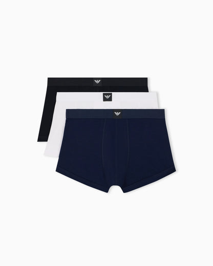 3-pack cotton jersey trunks with essential logo label