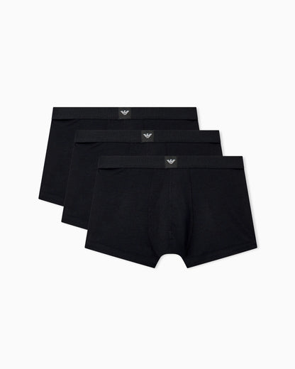 3-pack cotton jersey trunks with essential logo label