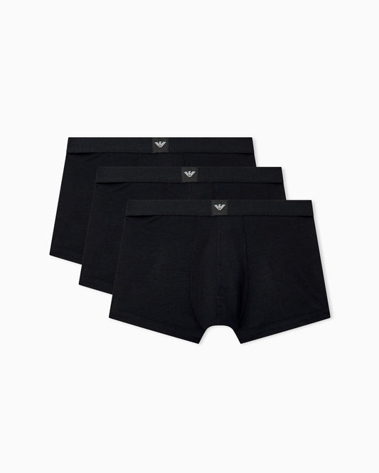 3-pack cotton jersey trunks with essential logo label