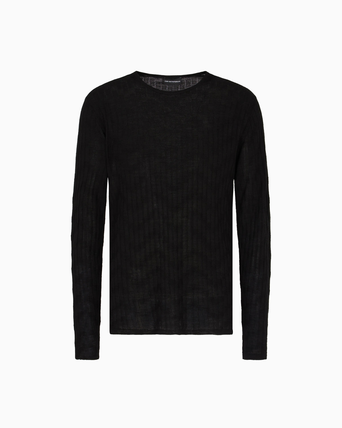 Patterned knit wool and silk blend jumper