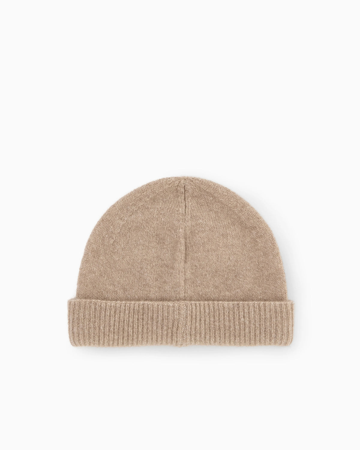 Pure cashmere beanie with ribbed cuff Essential