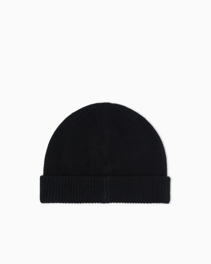 Pure cashmere beanie with ribbed cuff Essential