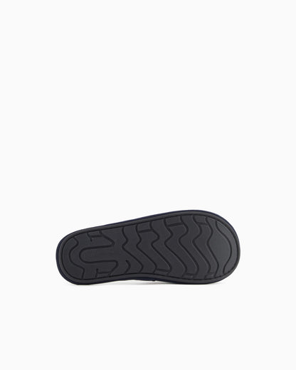 Twill slippers with eagle embroidery