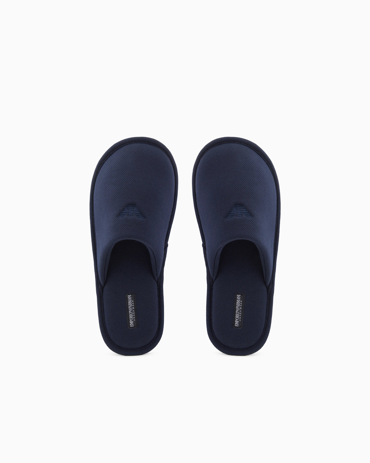 Twill slippers with eagle embroidery