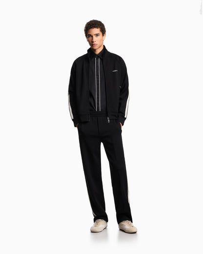 ASV jersey trousers with elasticated waist and contrasting bands
