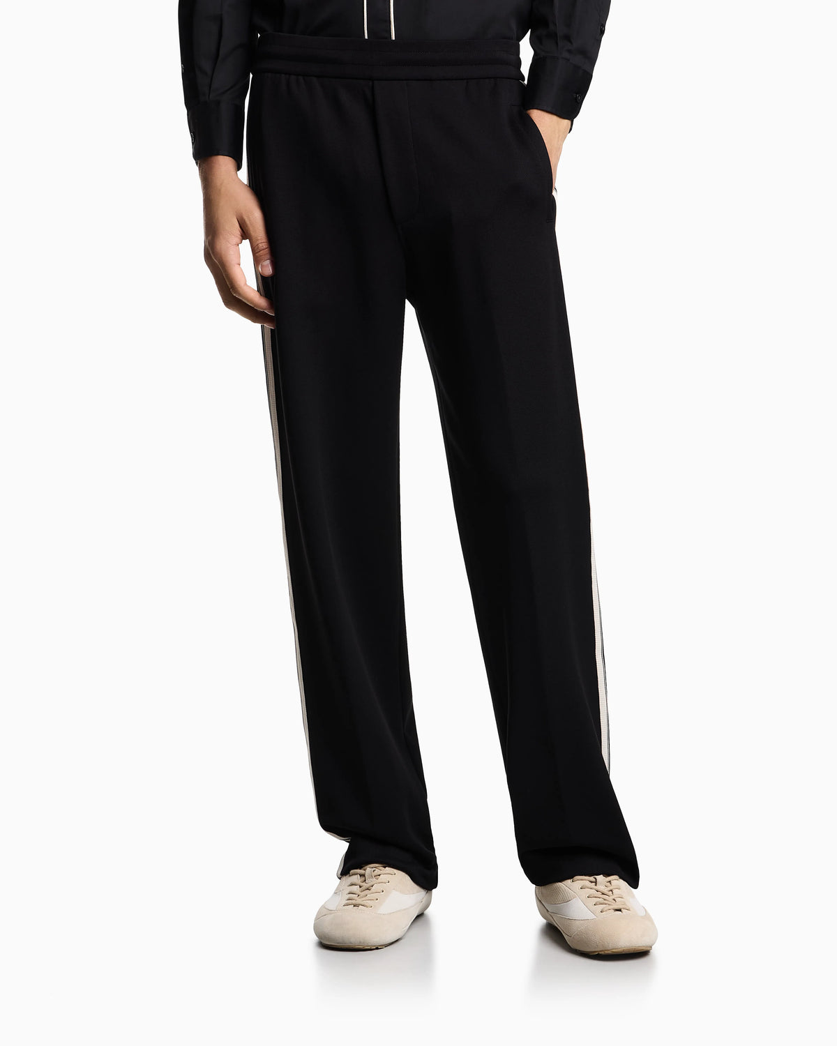 ASV jersey trousers with elasticated waist and contrasting bands