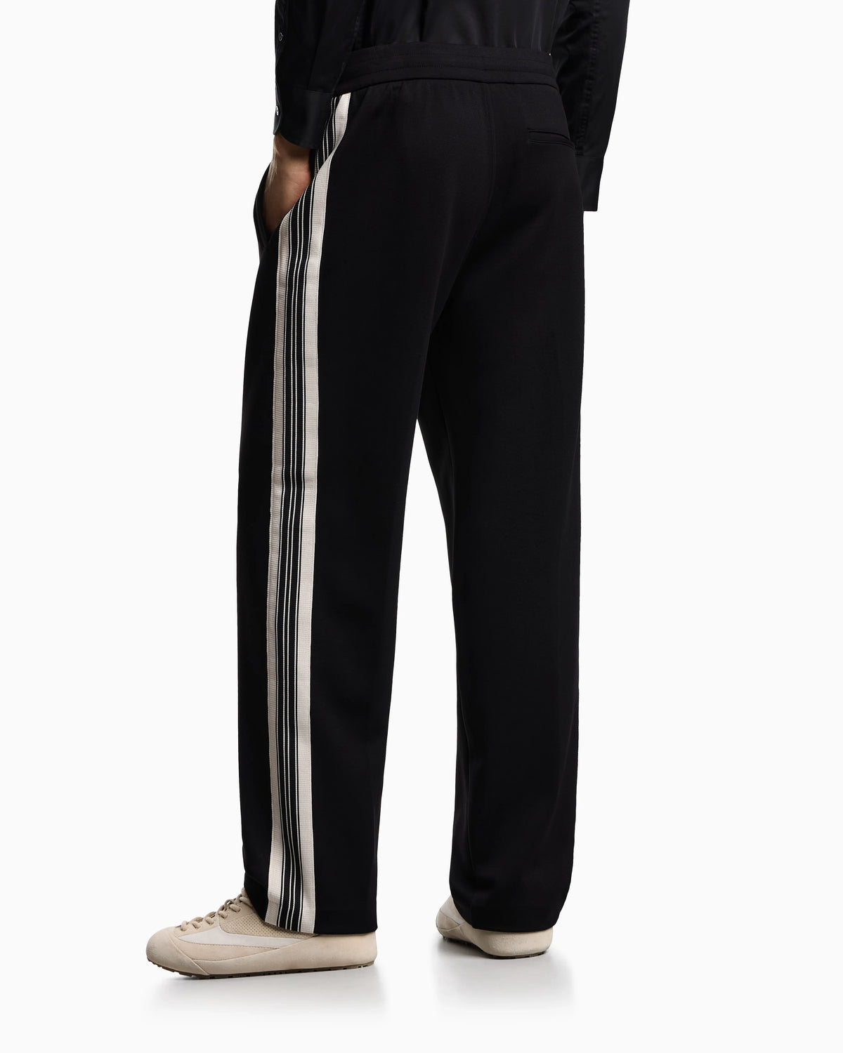 ASV jersey trousers with elasticated waist and contrasting bands