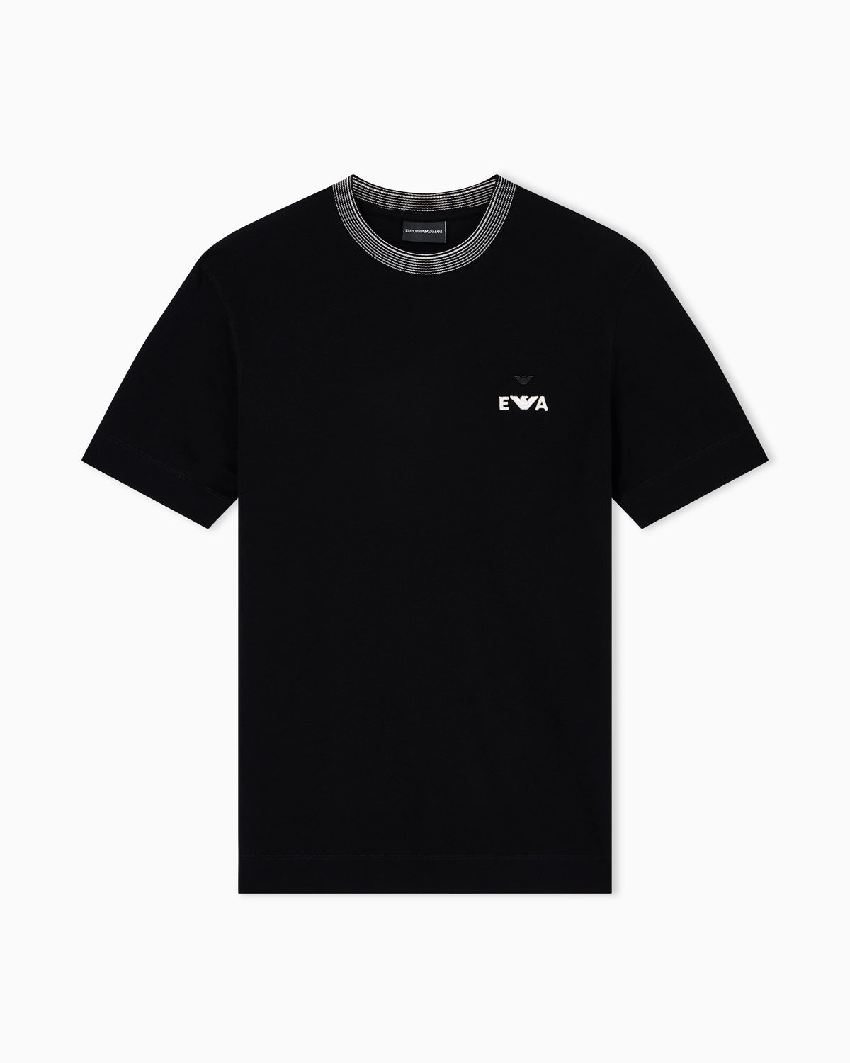 ASV piqué T-shirt with super-embossed EA embroidery
