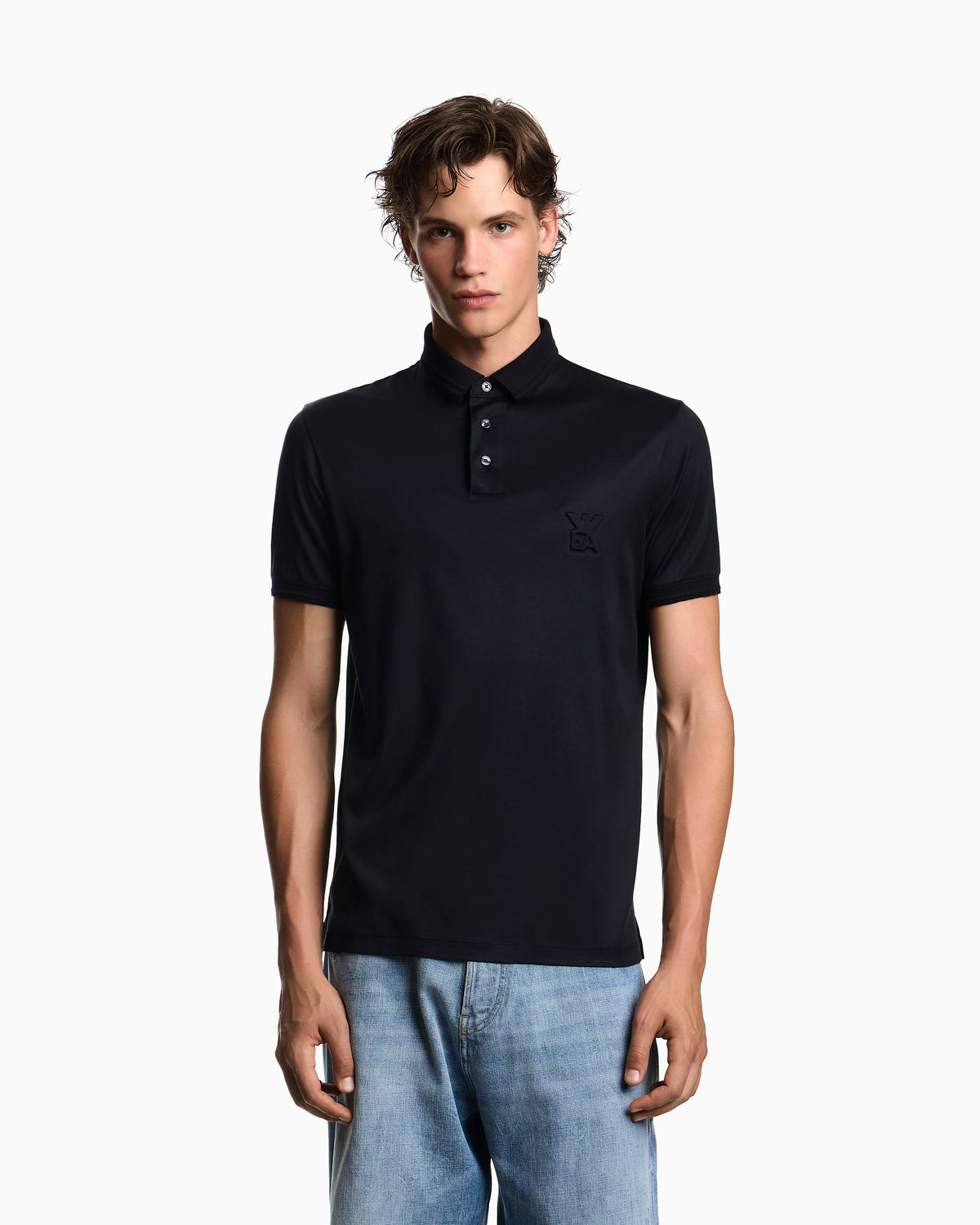 ASV Lyocell-blend jersey polo shirt with domed logo
