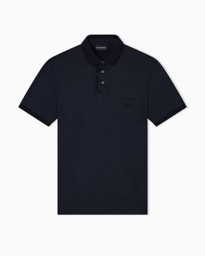 ASV Lyocell-blend jersey polo shirt with domed logo