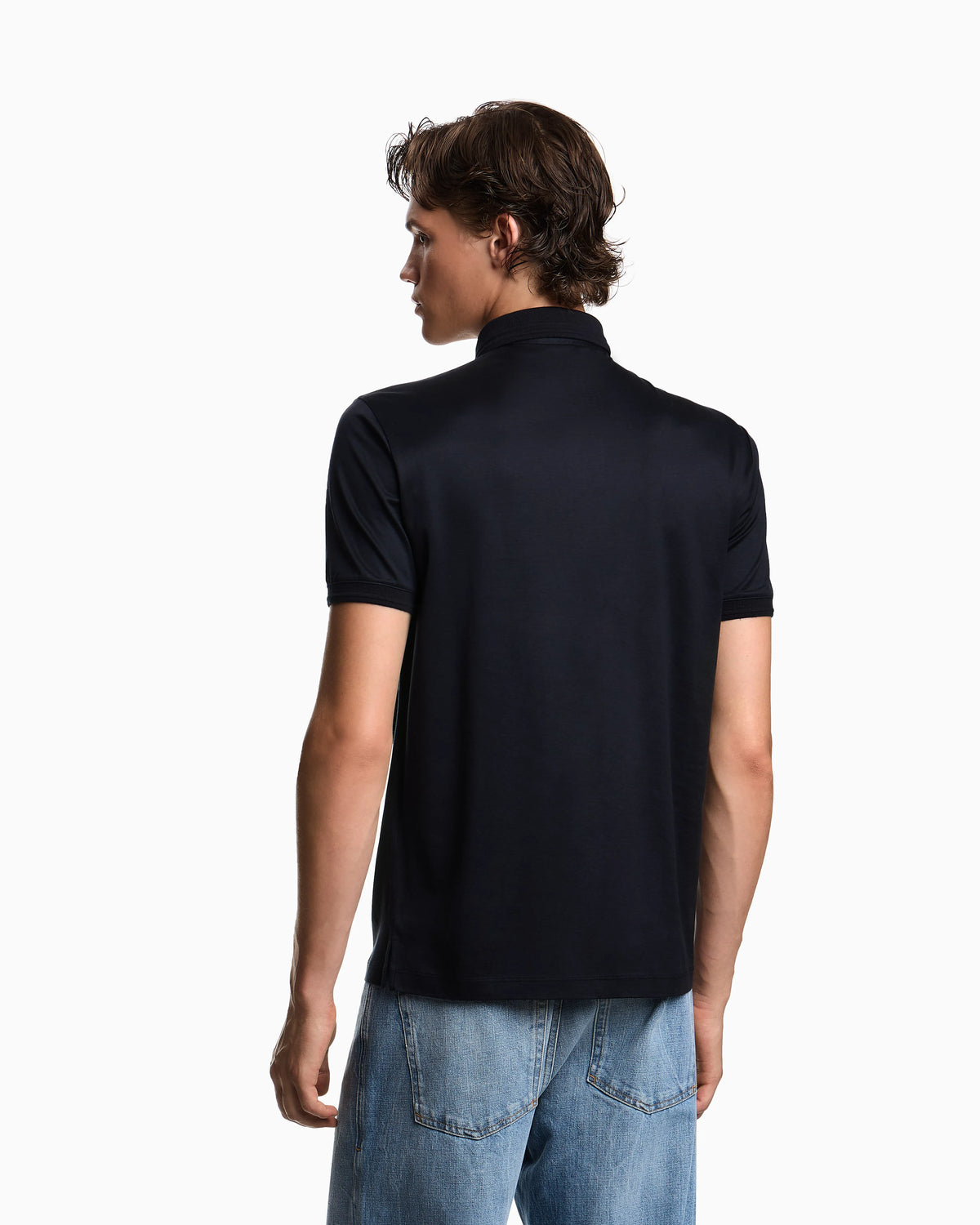 ASV Lyocell-blend jersey polo shirt with domed logo